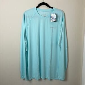 Baleaf Sun UPF 50 Sun Protection Light Aqua Blur Shirt Size 2XL